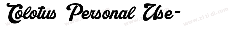 Colotus Personal Use字体转换